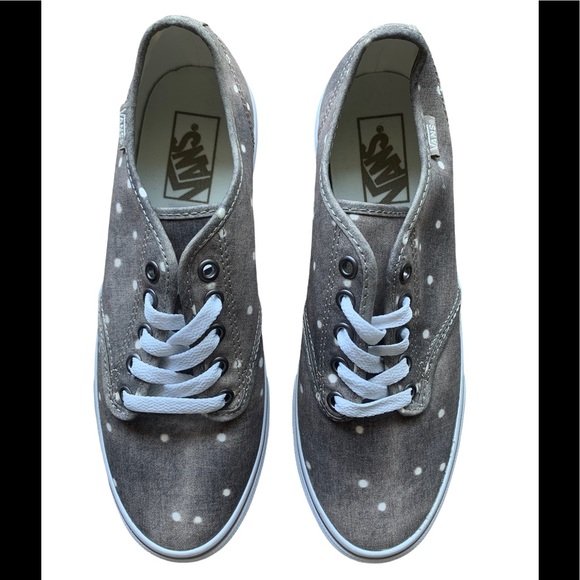 NWOB Women's VANS Washed Look Canvas Polka Dot Skate/Sneakers Size 8.5 Brown - Picture 8 of 11